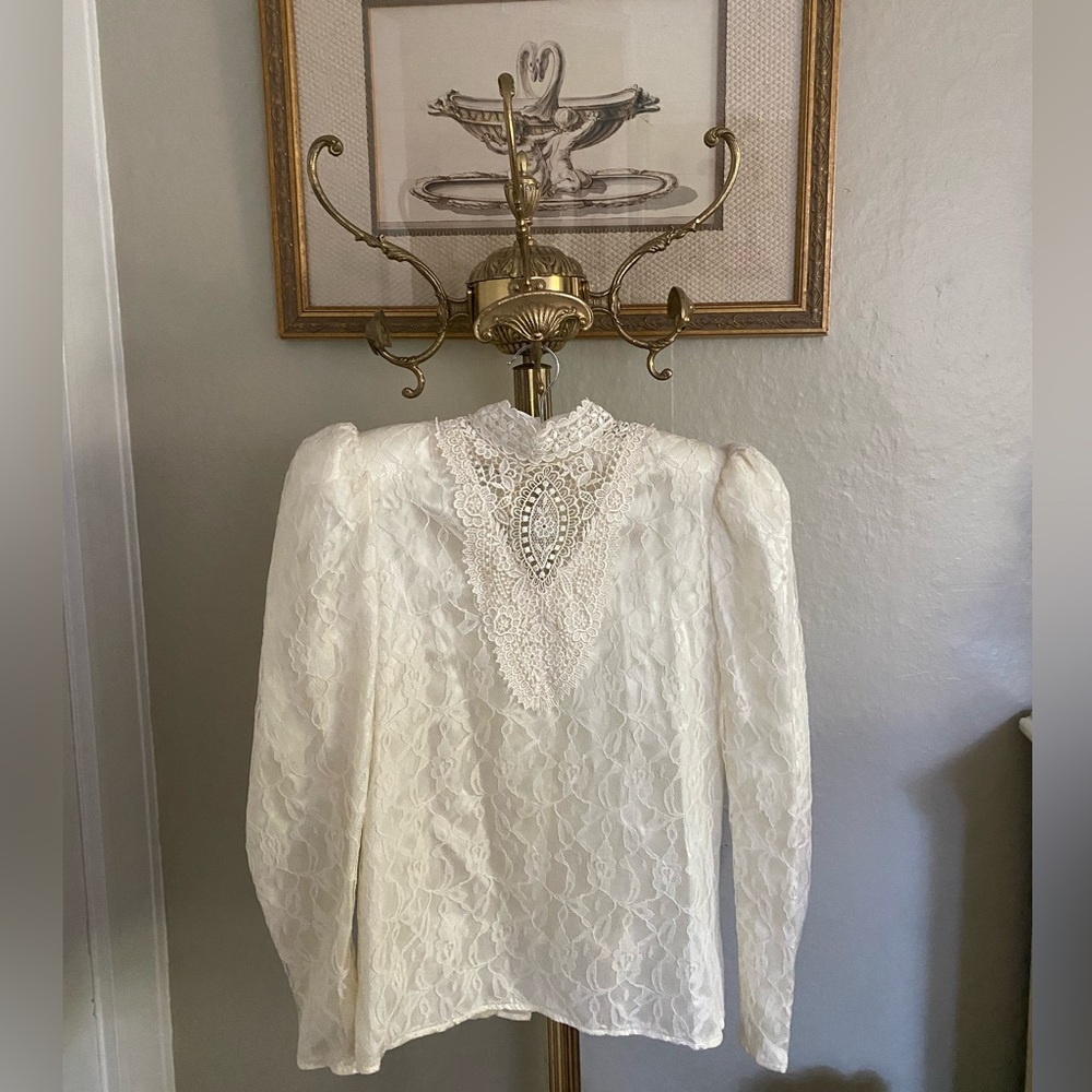 Gunne Sax Lace Top